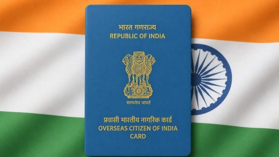 OCI card with Indian flag