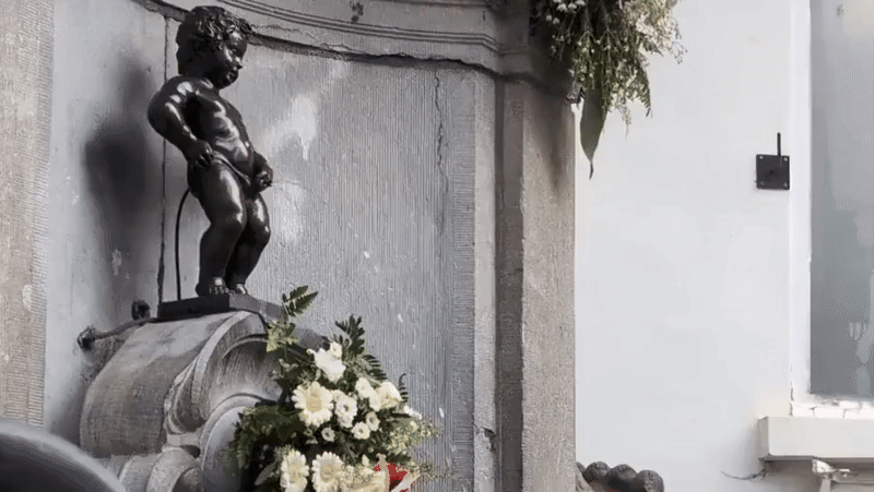 Pissing Statue in Brussels, Belgium