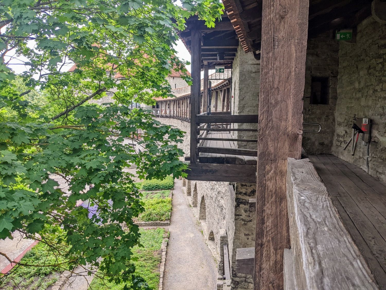 The historic bastion tunnels and castle walls in Tallinn, Estonia