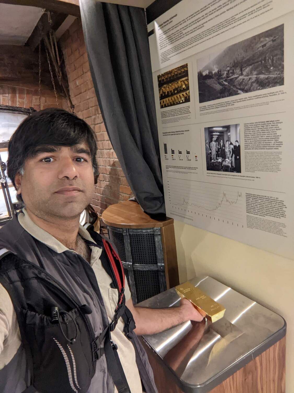 You can touch the gold bar at the Money Museum