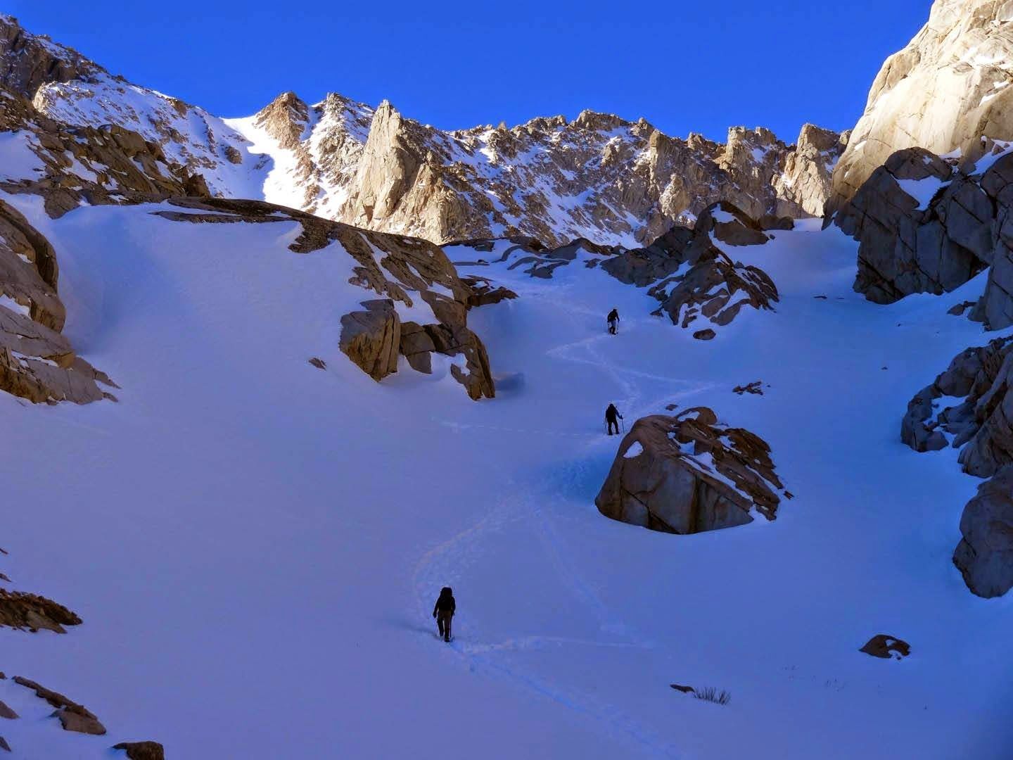 Hiking Mt. Whitney during winters