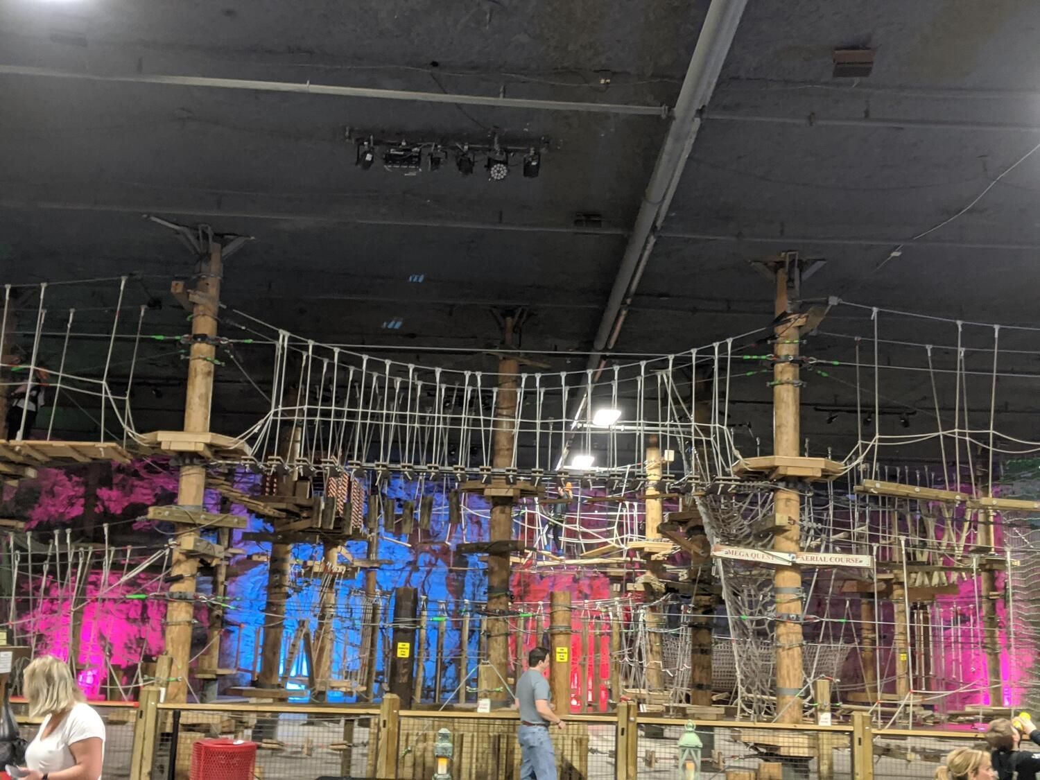 Kentucky Mega Cavern showcases a vast underground space with rock formations and artificial lighting